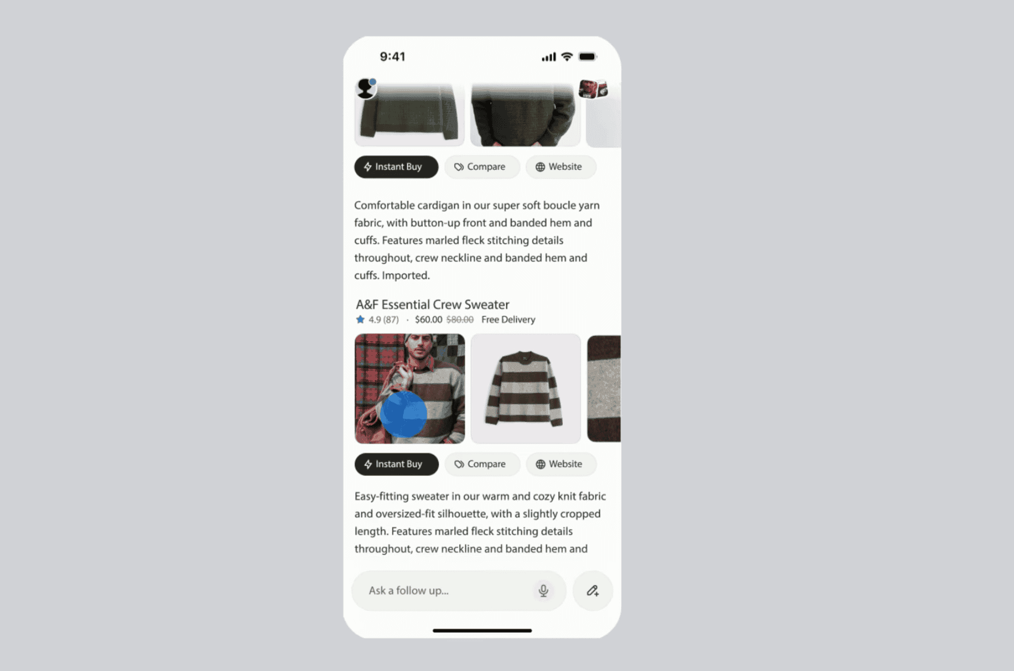 Ferramenta de busca pensa como o cliente e oferece opções personalizadas (Imagem: Perplexity/Divulgação)