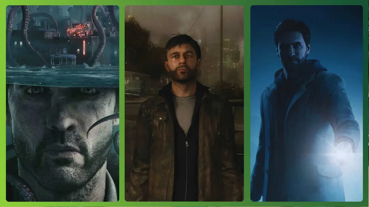 Jogos de suspense que poderiam virar filmes: Sinking City, Heavy Rain e AlanWake (divulgação/reprodução)