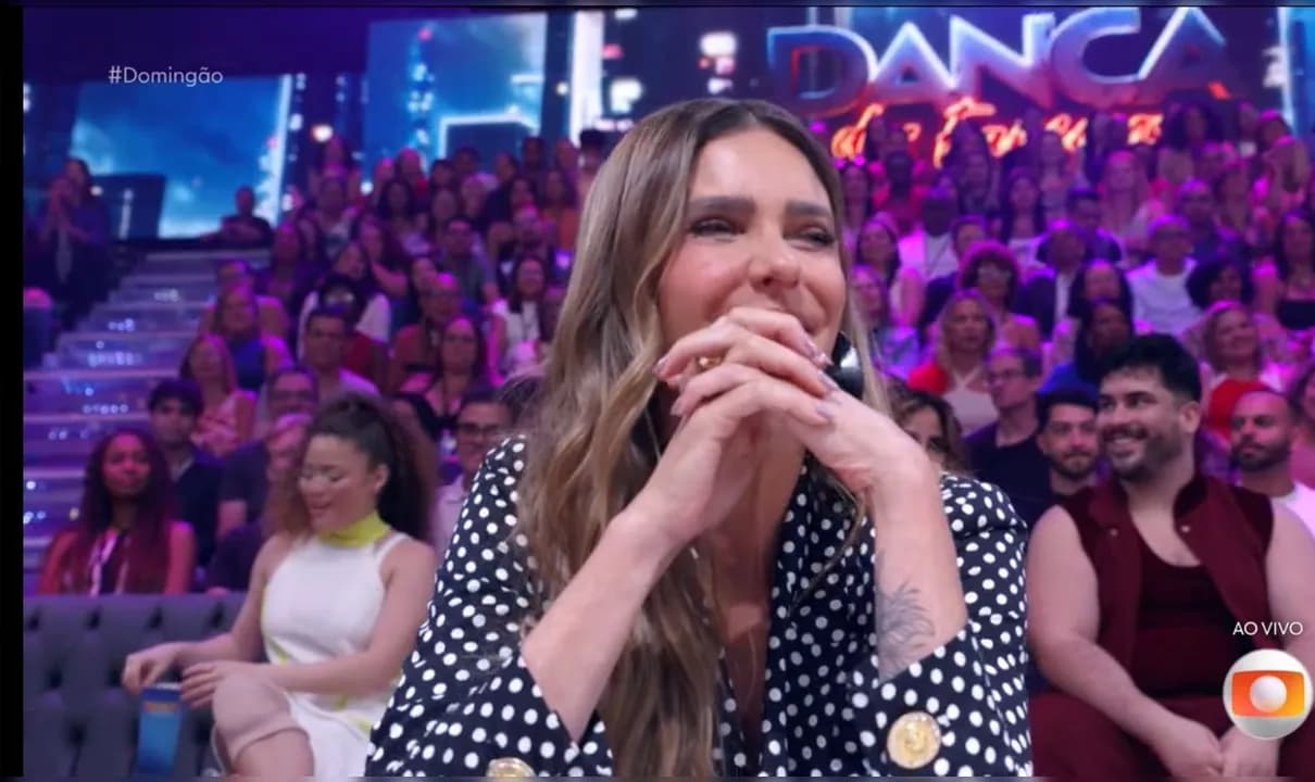 Dona Déa deixa Fernanda Lima chocada no Domingão e apresentadora chora.