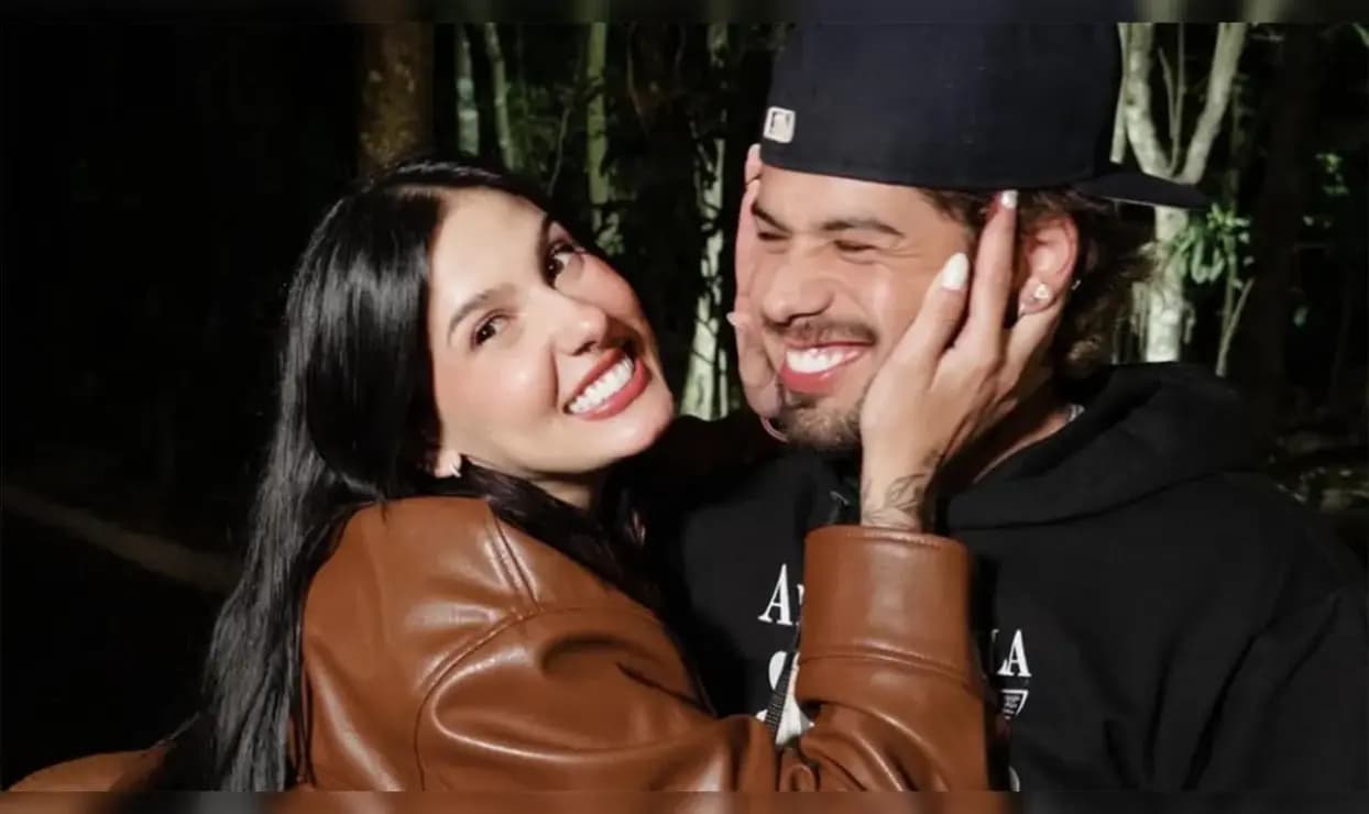 Zé Felipe e Ana Castela assumiram namoro com primeiro beijo na TV.