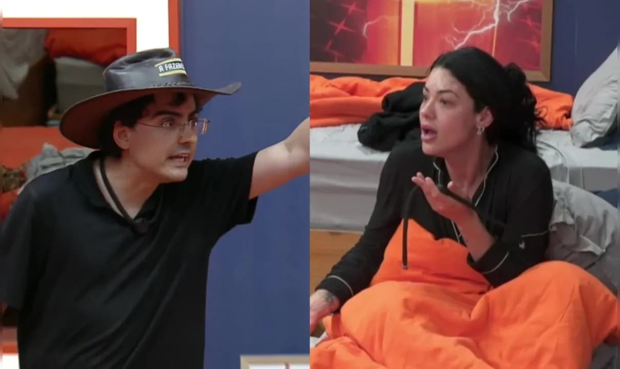 Namorada de Belo não gostou de ser cobrada pelo Fazendeiro por atividade. 