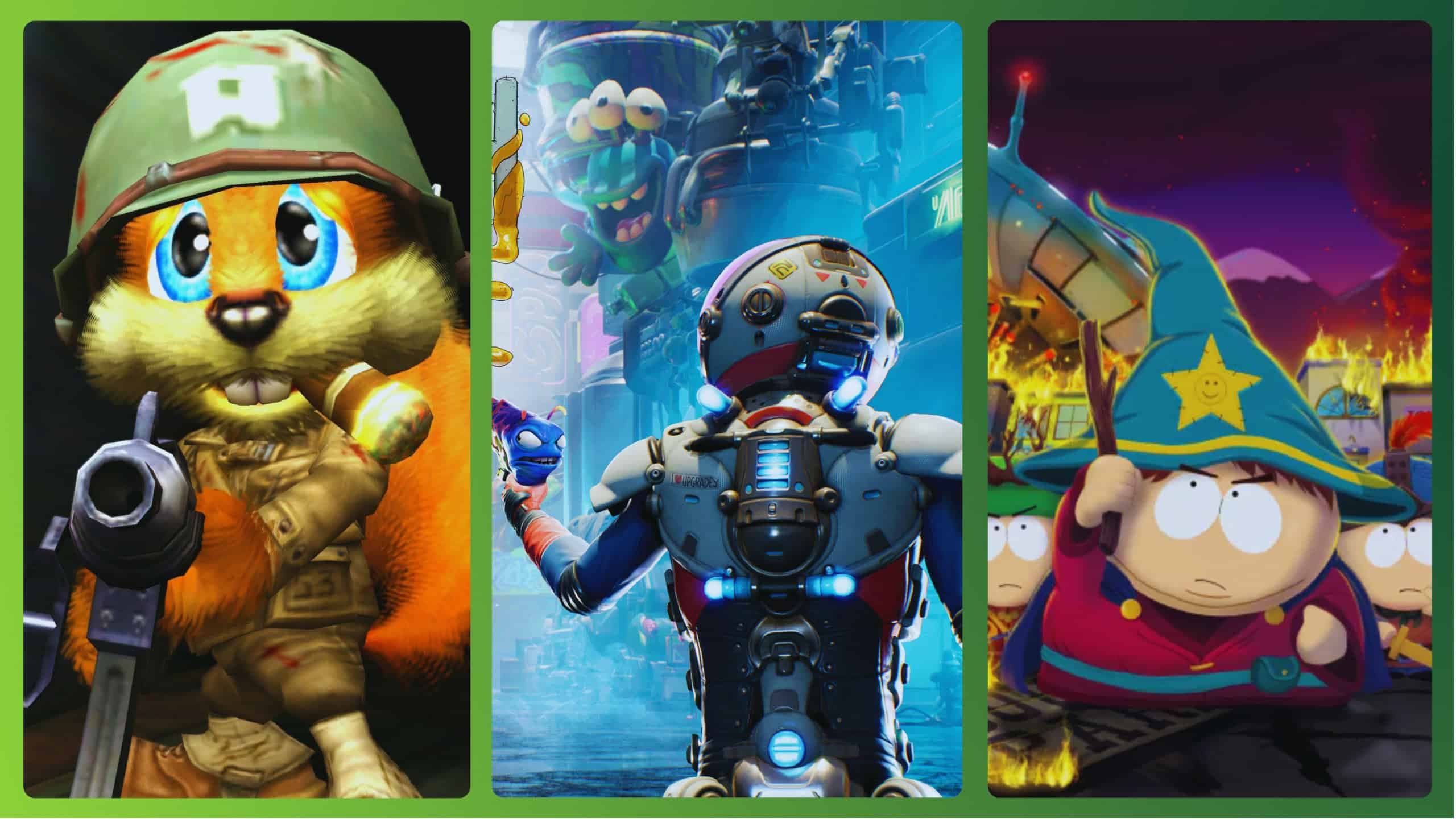 Jogos cômicos: Conker, High on Life, South Park (reprodução/divulgação)