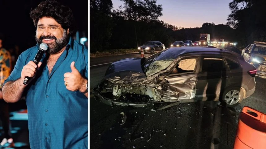 Fabiano, da dupla com César Menotti, sofre acidente de carro a caminho de show
