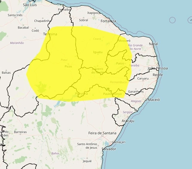 Alerta do INMET: tempo seco atinge Paulo Afonso e municípios vizinhos