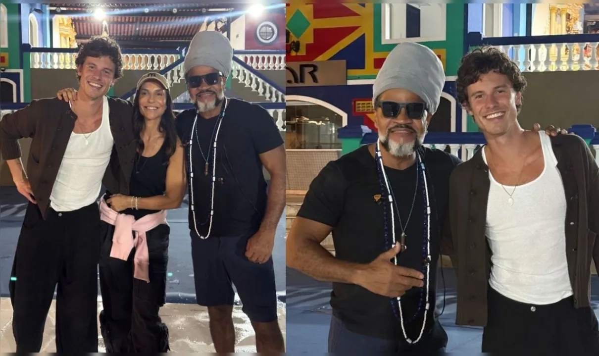 Ivete Sangalo apresenta Shawn Mendes a Carlinhos Brown na Bahia