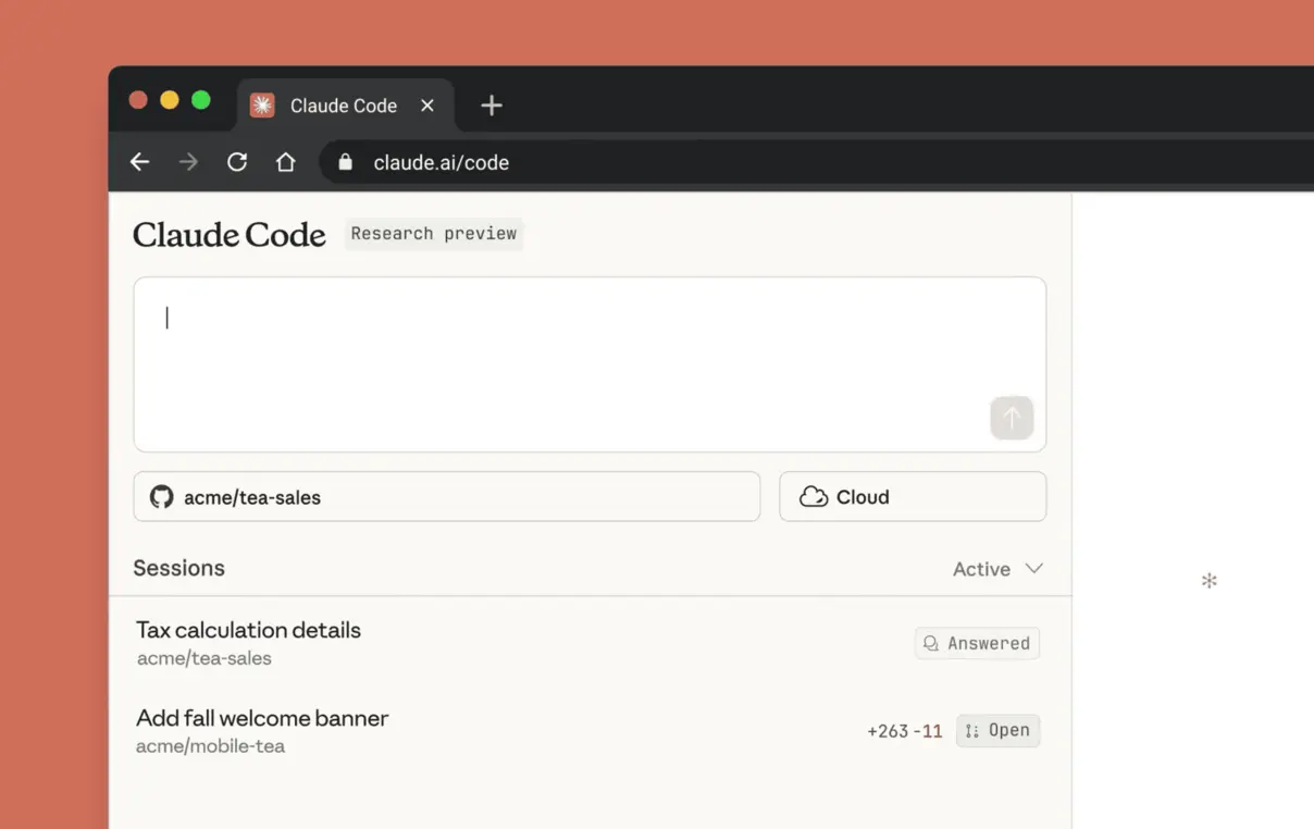 Anthropic lança Claude Code na web com execução na nuvem