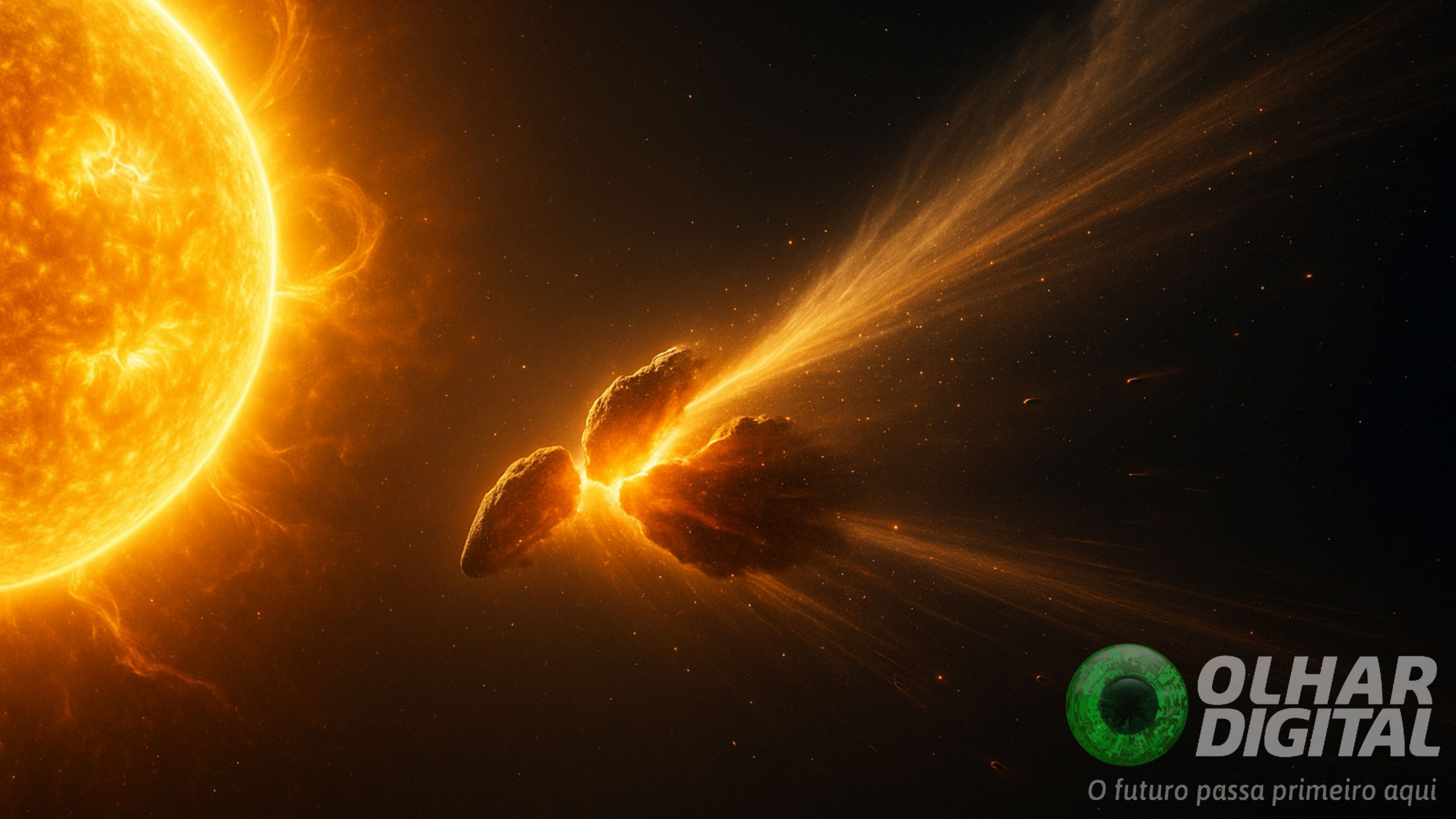 Fragmentação do cometa C/2025 K1 ocorre após aproximação solar