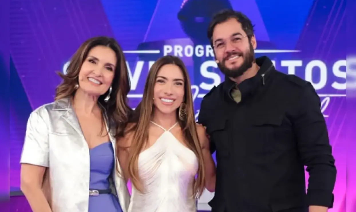 Fátima Bernardes e Túlio Gadêlha participam do Programa Silvio Santos