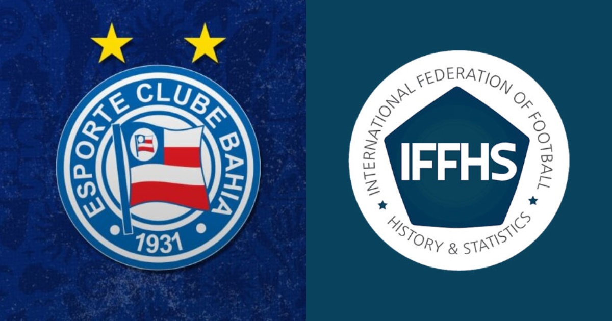 Bahia figura na 68ª posição no ranking da IFFHS superando AS Roma