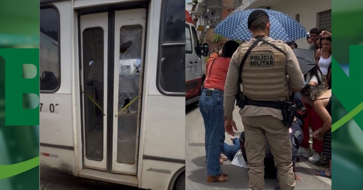 Estudante cai de micro-ônibus em Ipiaú e se machuca levemente