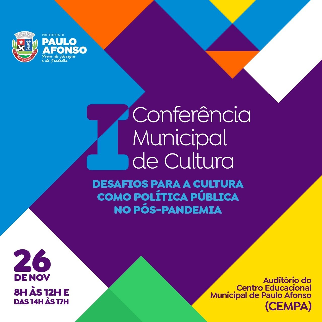 Paulo Afonso: I Conferência Municipal De Cultura Acontece Nesta Quinta-Feira (26)