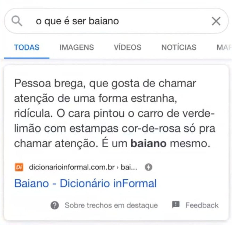 Definição De Baiano Em Site Gera Polêmica Na Internet E Influencers Rebatem: 'A Gente Chama Atenção Na Pesquisa, Literatura E Cultura'