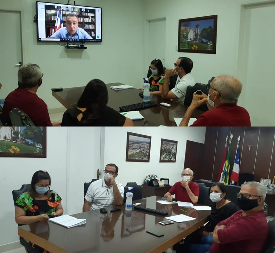 Prefeito De Paulo Afonso E Governador Da Bahia Fazem Videoconferência Para Tratar Sobre O Hospital Nair Alves De Souza