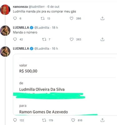 Ludmilla Faz Pix De R$ 500 Para Fã Que Pediu Ajuda Para Comprar Gás De Cozinha  