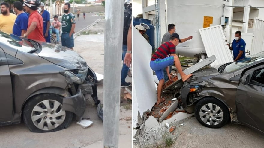 Casal Rouba Carro Em Povoado E Bate No Muro De Hospital Em Paulo Afonso Após Perseguição