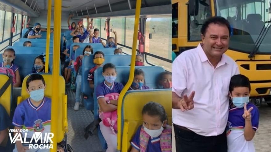 Ônibus Escolares Passam A Atender Crianças Do Condomínio Josefino Teixeira Com Articulação Do Vereador Valmir Rocha