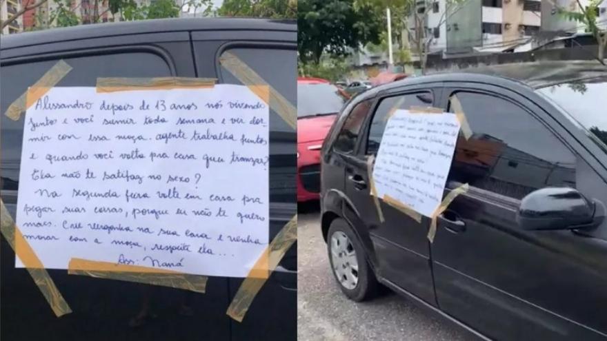 “Volta Pra Casa E Quer Transar? Ela Não Te Satisfaz?”, Mulher Descobre Traição E Cola Carta No Carro Do Ex