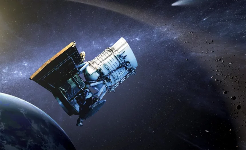 Representação Artística Do &Quot;Falecido&Quot; Telescópio Espacial Neowise, Que Trabalhouquase 15 Anos Como Caçador De Asteroides Da Nasa. Crédito: Nasa