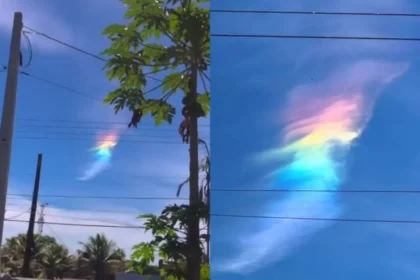 Nuvem Iridescente Emociona Trabalhador. (Reprodução: Instagram@Brown_Marmores )