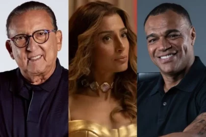 Galvão Bueno, Camila Pitanga Em 'Beleza Faltal' E Denilson Na Globo / Montagem Portal Leodias