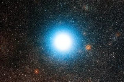 Alpha Centauri É O Sistema Estelar Mais Próximo Do Sistema Solar. Crédito: Eso/Digitized Sky Survey 2