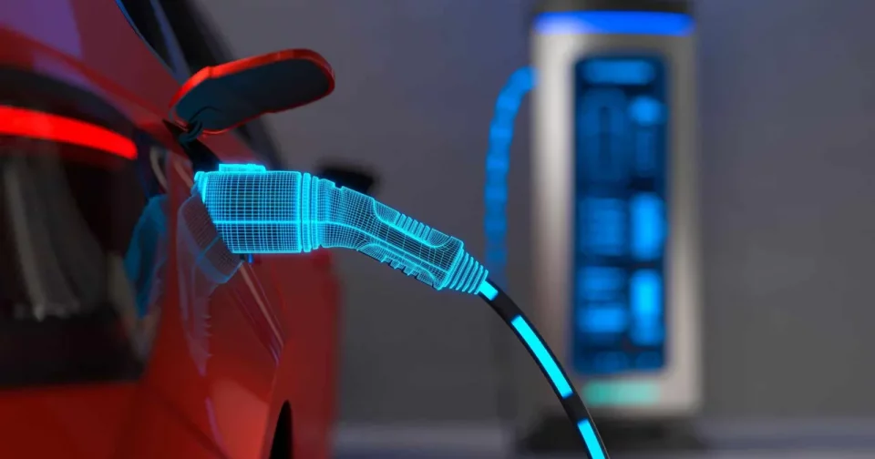 Carro Elétrico Carregando / Crédito: Es Sarawuth (Shutterstock/Reprodução)