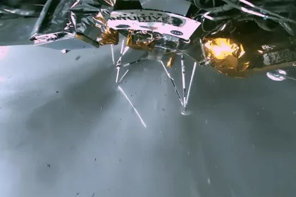 A Sonda Athena, Da Intuitive Machines, Capturou Esta Visão Da Lua Durante Seu Pouso Em 6 De Março De 2025. Crédito: Nasa Tv
