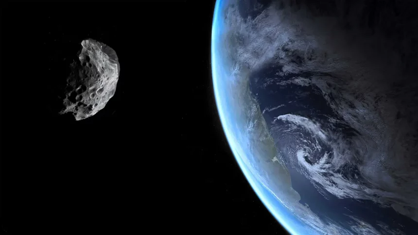 Representação Artística De Um Asteroide Próximo À Terra. Crédito: Dima Zel - Shutterstock