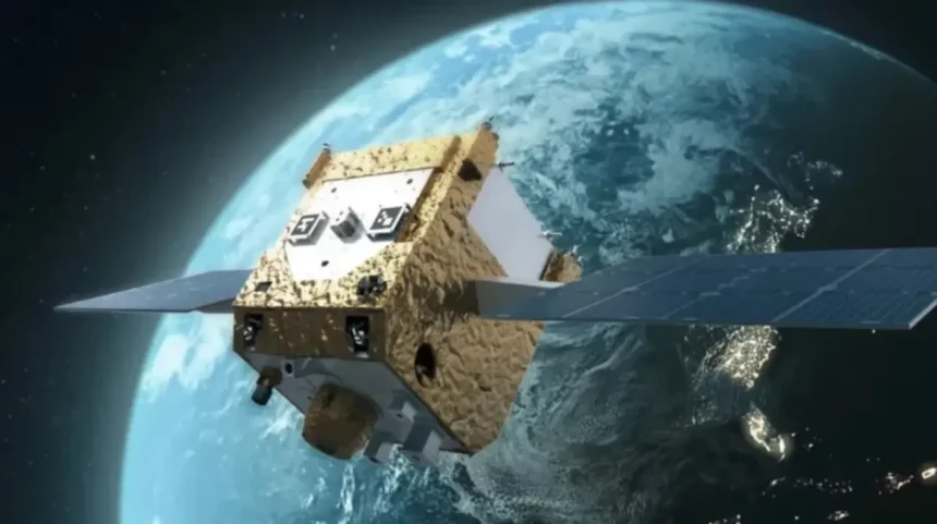 Ilustração Artística Da Nave Espacial Aps-R Refueler Da Astroscale (Imagem: Astroscale/Divulgação)