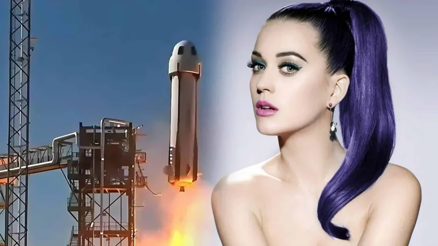 Katy Perry Está Na Próxima Missão Espacial Turística Da Blue Origin. Créditos: Blue Origin / Divulgação Redes Sociais. Montagem: Olhar Digital