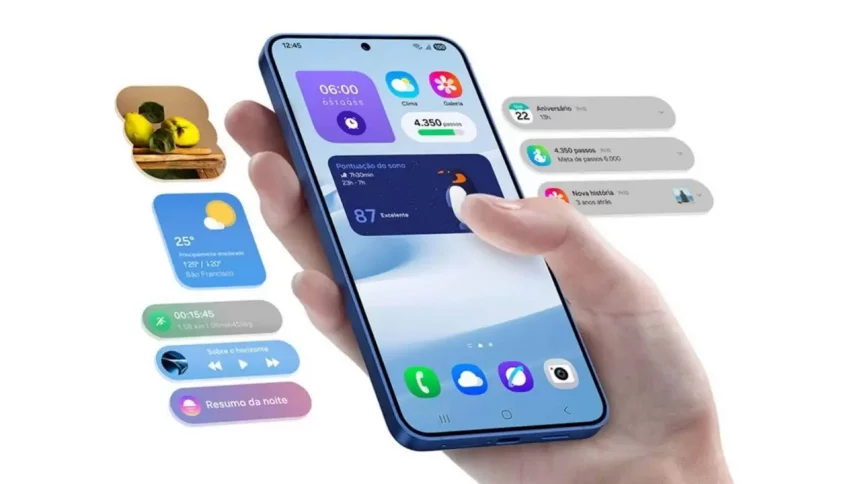 Celular Com A Nova Interface Via One Ui 7 (Imagem: Divulgação/Samsung)