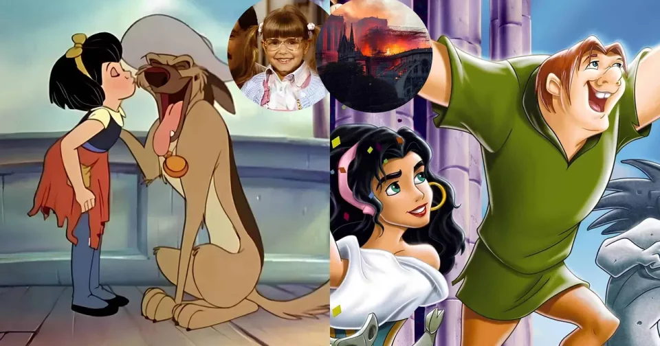 Da Esquerda Para A Direita, Filmes: Todos Os Cães Merecem O Céu E O Corcunda De Notredame. Créditos: Sullivan Bluth Studios E Goldcrest Films; Walt Disney Pictures.