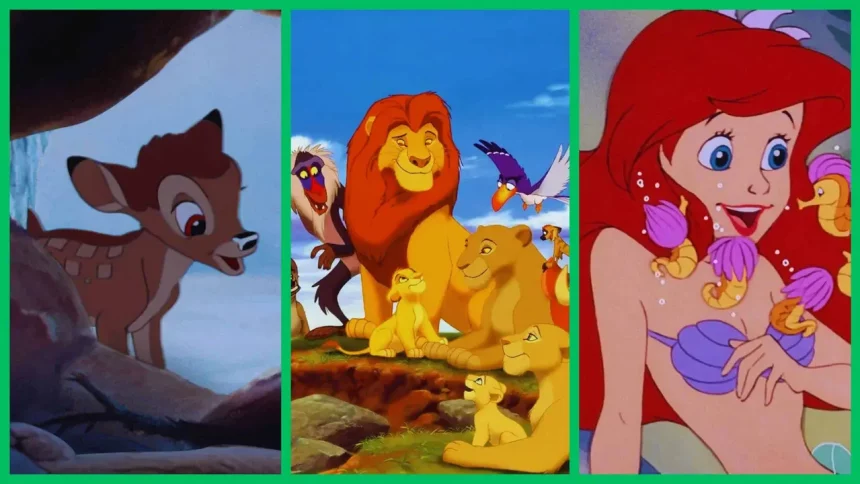 Crédito: Bambi, Rei Leão E A Pequena Sereia (Disney)