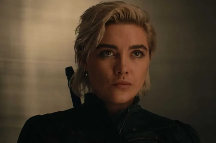 Florence Pugh, Em Thunderbolts. Imagem: Divulgação/Marvel