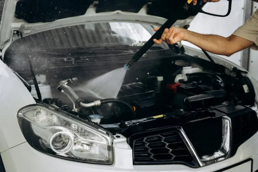Profissional Realizando A Lavagem Do Motor De Um Carro - Imagem: Rabizo Anatolii/Shutterstock