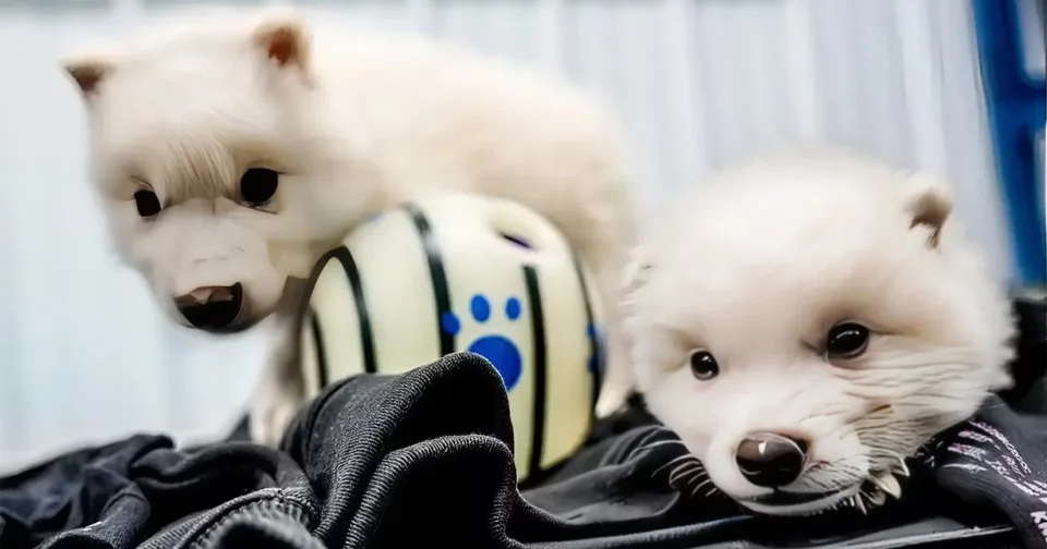 Romulus E Remus, Criados Em Laboratório Pela Colossal Biosciences, Ainda Recém-Nascidos. A Empresa Se Refere A Eles Como A “Ressuscitação” Do Lobo-Terrível. Crédito: Colossal Biosciences