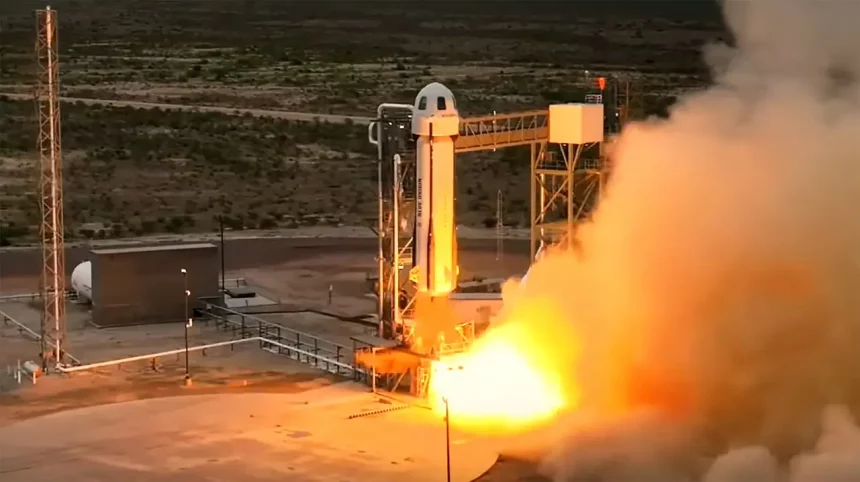 Lançamento Da Missão Ns-33, 13º Voo Suborbital Turístico Da Blue Origin. Crédito: Blue Origin