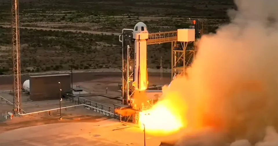 Lançamento Da Missão Ns-33, 13º Voo Suborbital Turístico Da Blue Origin. Crédito: Blue Origin