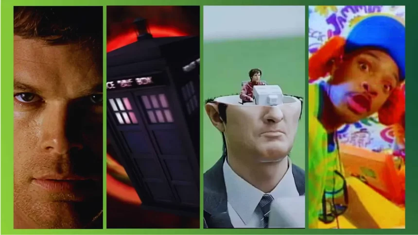 Crédito: Dexter (Cbs), Doctor Who (Bbc), Severance (Appletv), Fresh Prince Of Bel-Air (Nbc)