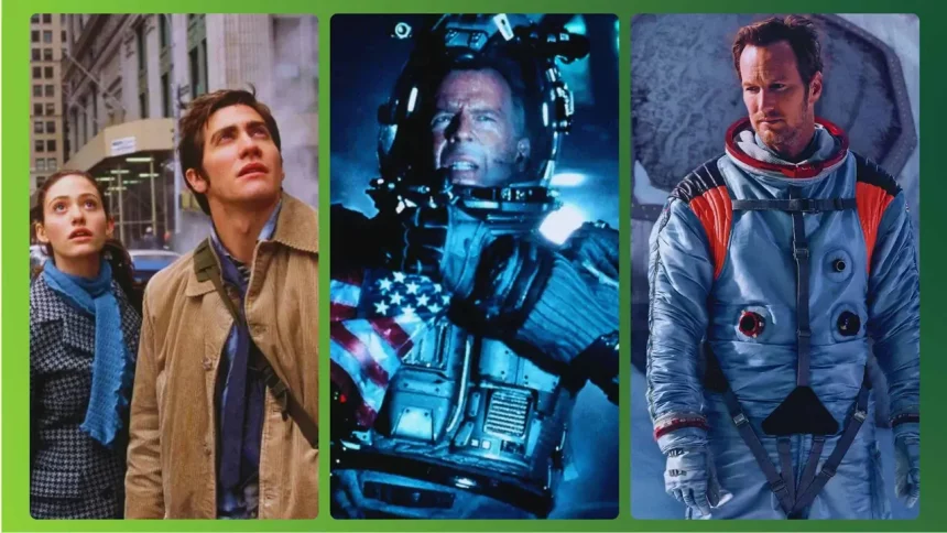 Crédito: The Day After Tomorrow (Fox), Armageddon (Buenas Vista) E Moonfall (Lionsgate)