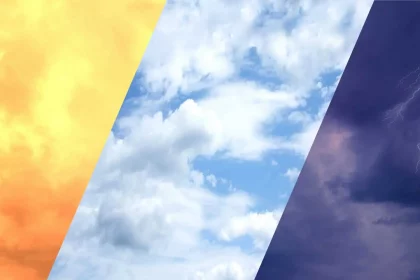 Céu Nublado E Dramático Com Relâmpagos Ao Fundo, Representando Fenômenos Extremos Como Ondas De Calor E Tempestades. / Crédito: Kittyfly (Shutterstock)