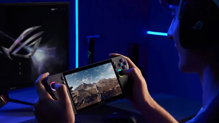 Menino Jogando Em Um Asus Rog Ally X - Imagem: Divulgação/Asus