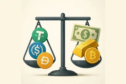 Crédito: Ilustração De Stablecoins (K7Yz3/Wikimedia)