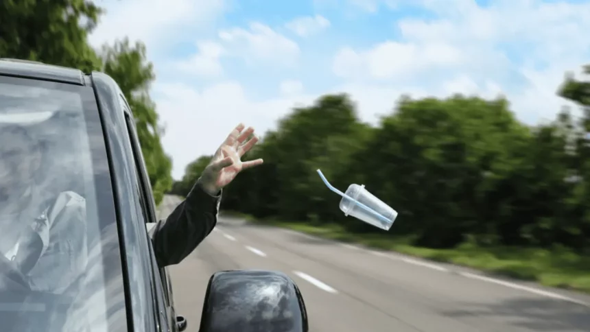 Pessoa Jogando Lixo Para Fora Do Carro - Imagem: New Africa/Shutterstock