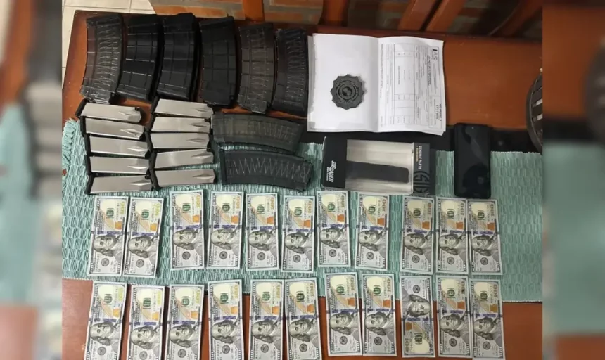 Dinheiro E Munições Apreendidos Durante Operação Da Polícia Federal.