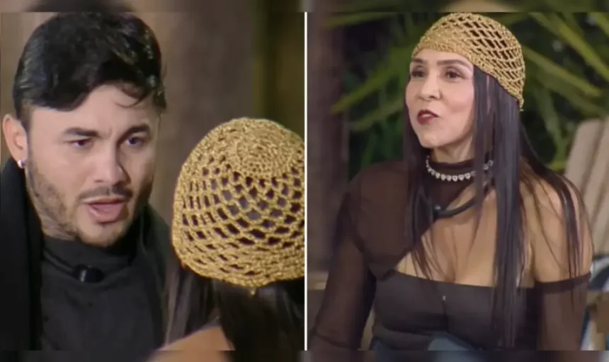 A Fazenda 17: Wallas Arrais E Yoná Brigam Feio: 'Prepotente E Feia'. Reprodução/Record