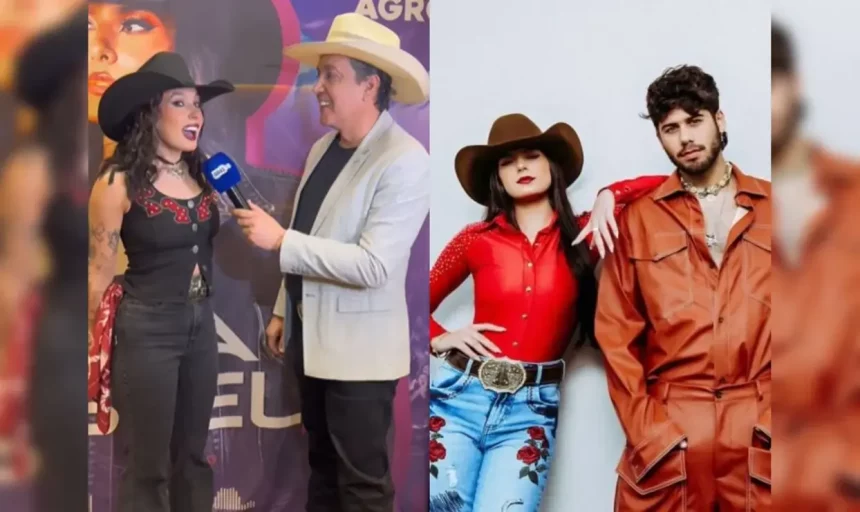 Ana Castela Se Incomoda E Corta Repórter Após Pergunta Sobre Zé Felipe. Fotos: Goiás Tv / Reprodução E Reprodução / Redes Sociais
