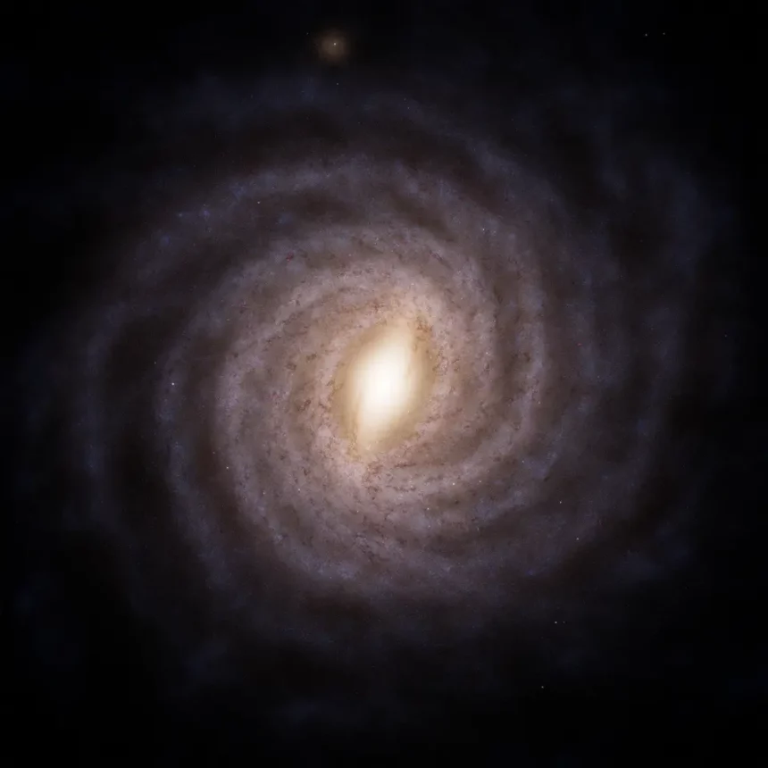 Gaia Fornece A Primeira Visão Precisa De Como Seria Nossa Seção Da Via Láctea Vista De Cima (Imagem: Esa/Divulgação)