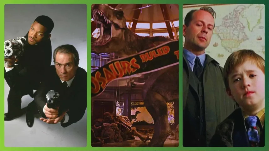 Crédito: Mib, Jurassic Park E Sexto Sentido (Divulgação/Reprodução)