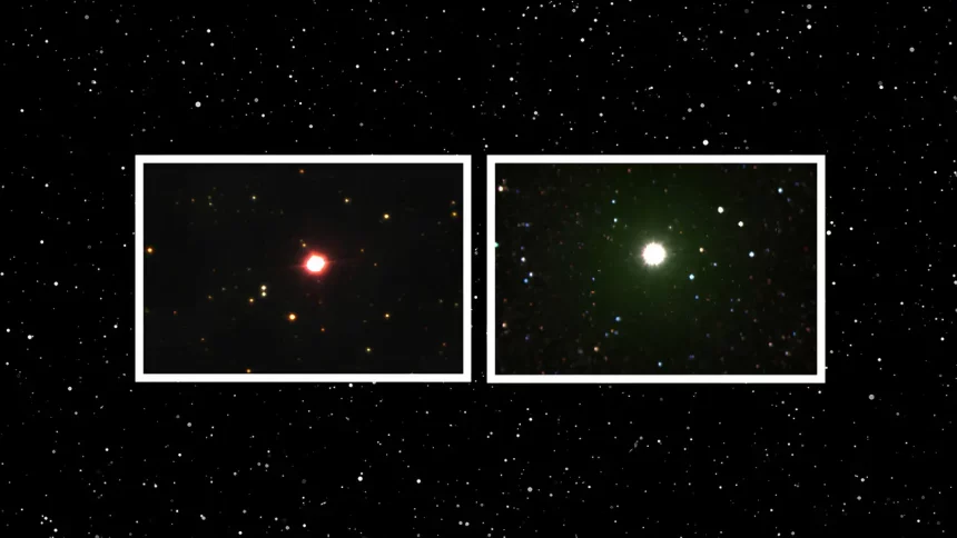 O Astrofísico Australiano John Seach Descobriu As Explosões Estelares Nova Centauri 2025 (À Esquerda) E Nova Sagittarii 2025 (À Direita) Esta Semana. Crédito: John Seach/Reprodução X